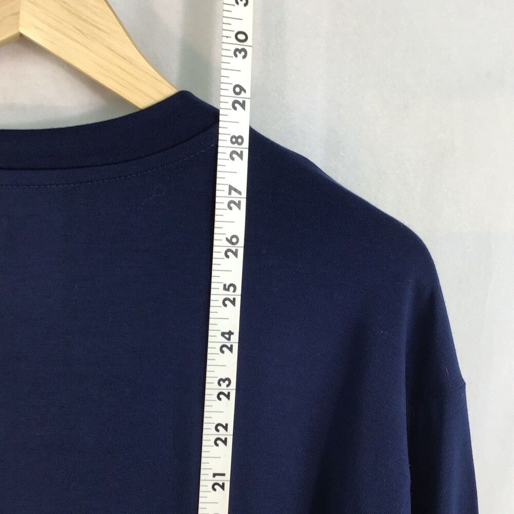 Lands' End Tunic Top Women's Medium 10-12 Navy Blue Long Sleeve Soft Loose Fit - Picture 12 of 12